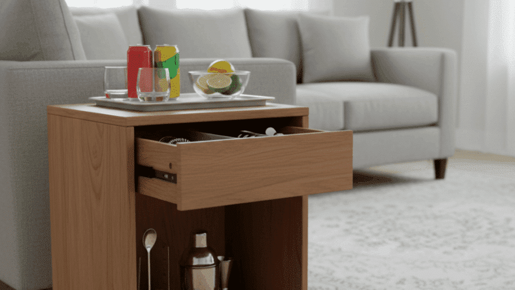 nightstand bar cart