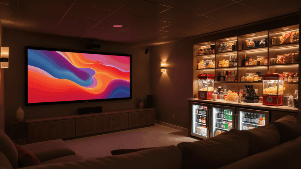 popcorn or snack nook home theatre