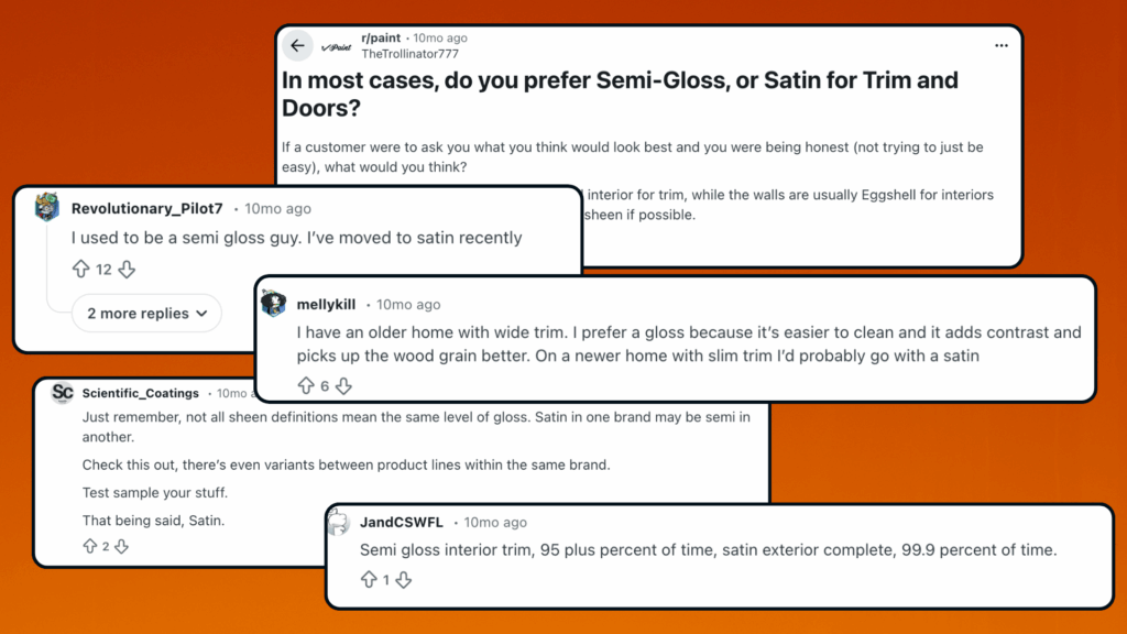 satin paint on walls reddit