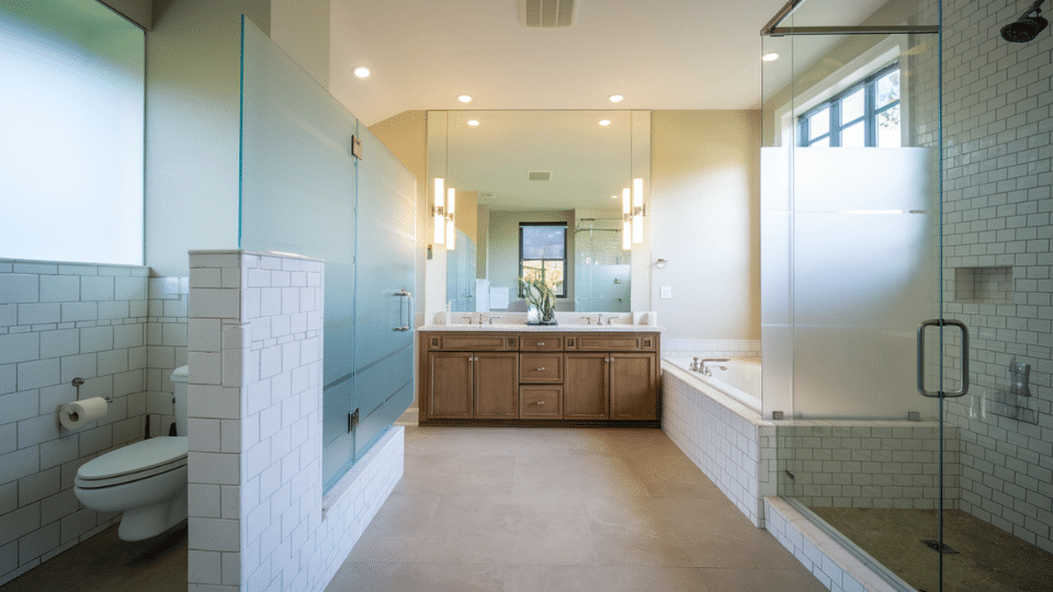 separate toilet area