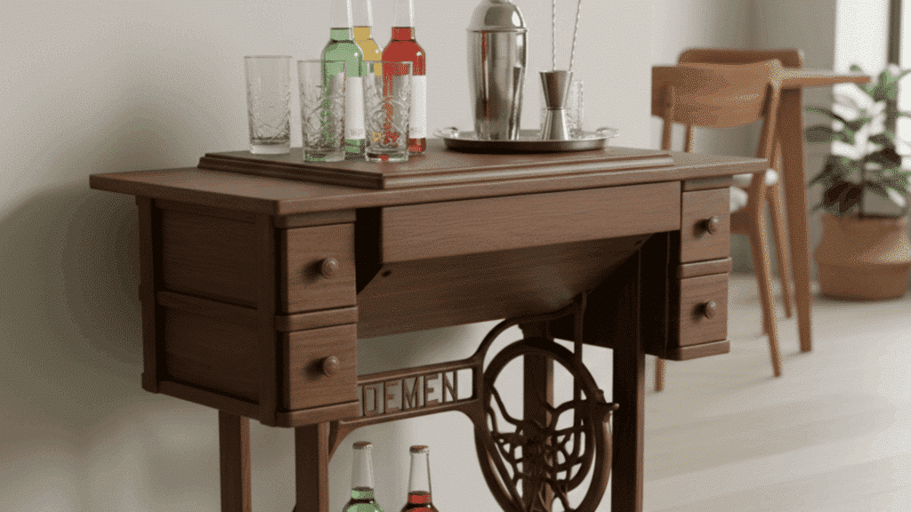 sewing table bar cart
