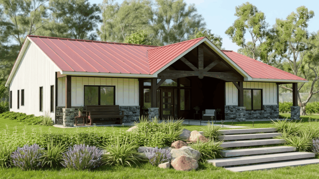 small modern barn house