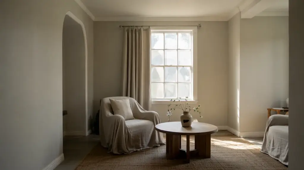 soft grey sitting room