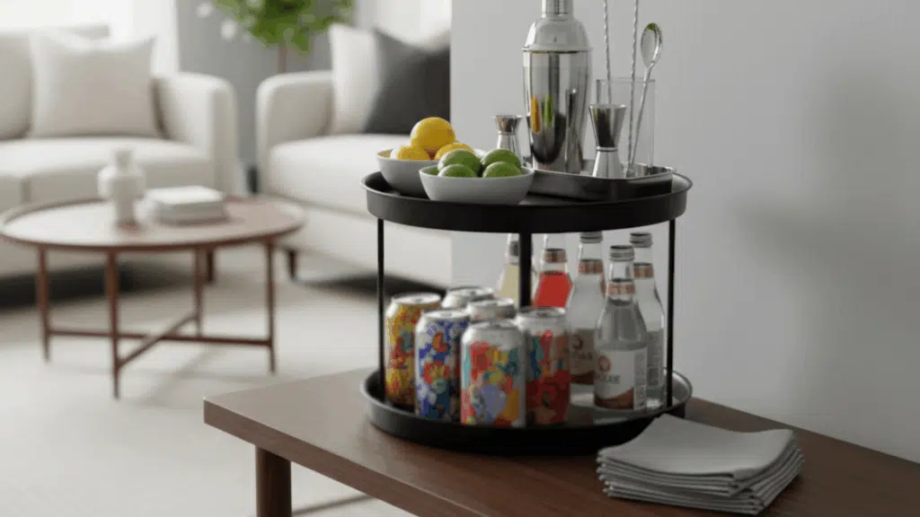 tiered bar station