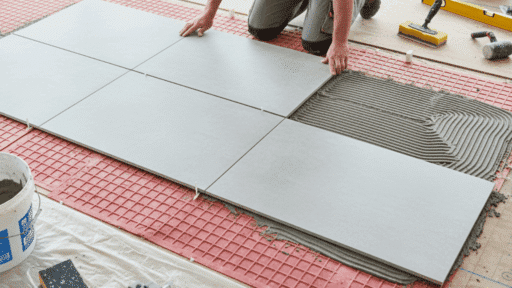 tile floor installation