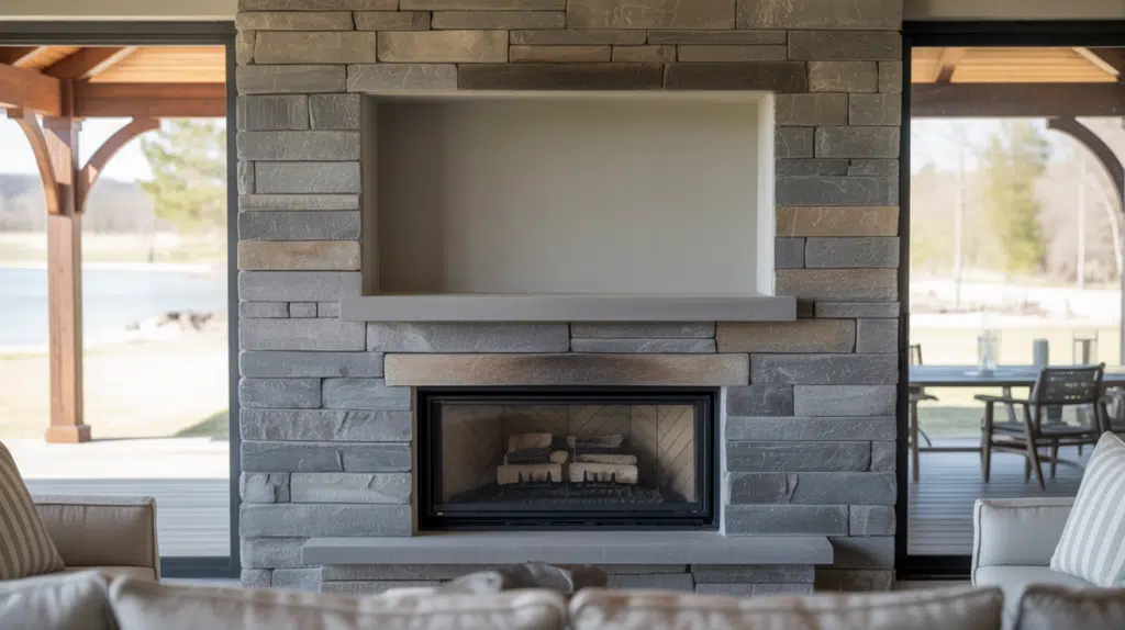 tv niche fireplace