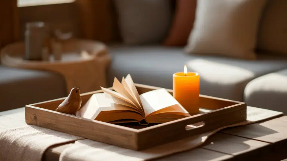 use trays to organize surfaces