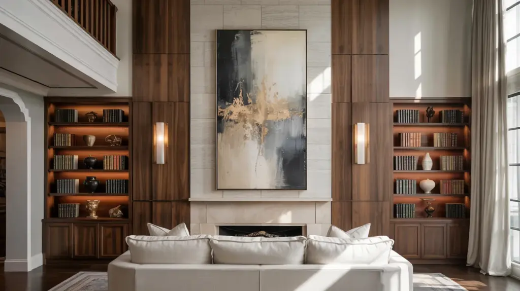 wall design ideas for living room