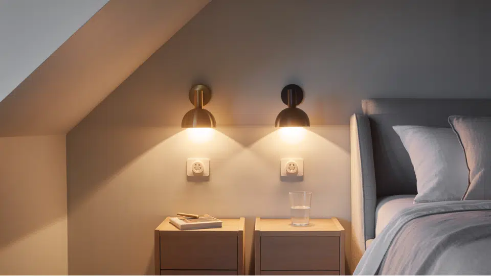wall sconces instead of table lamps