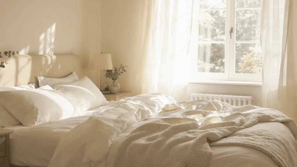 white bedroom soft linen retreat