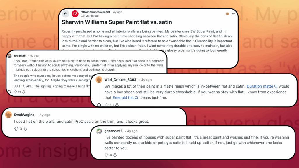 flat vs satin paint reddit