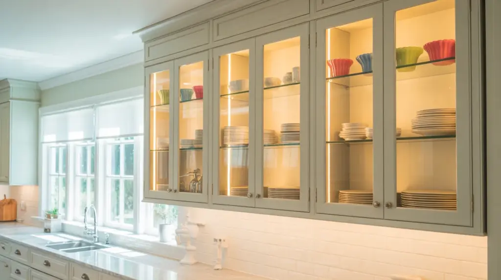 glass front cabinets