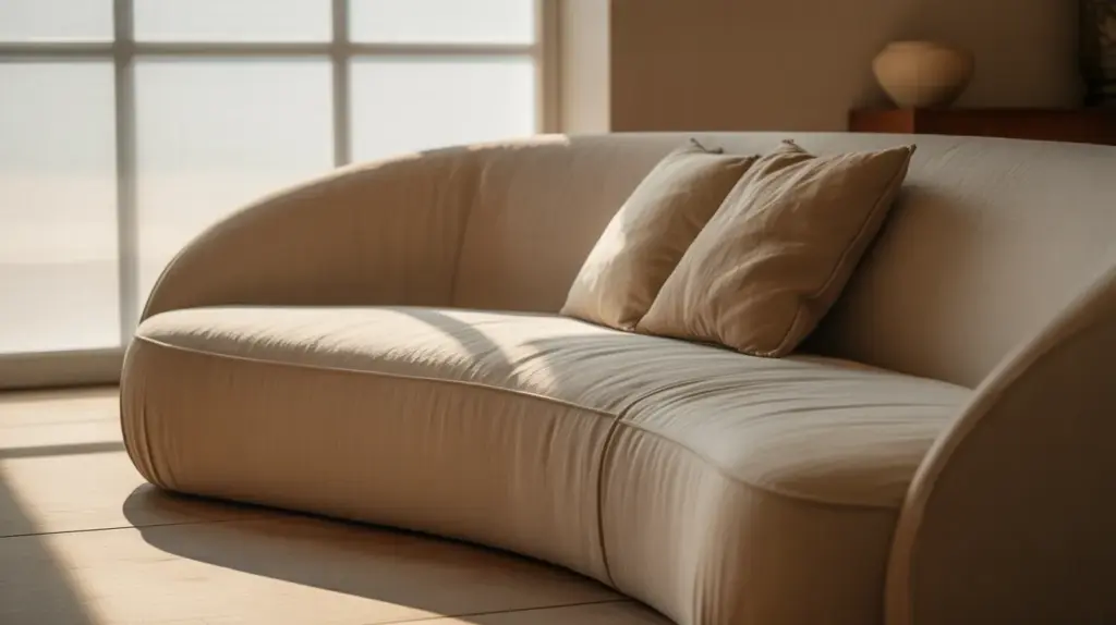 wabi sabi sofa soft natural fabric