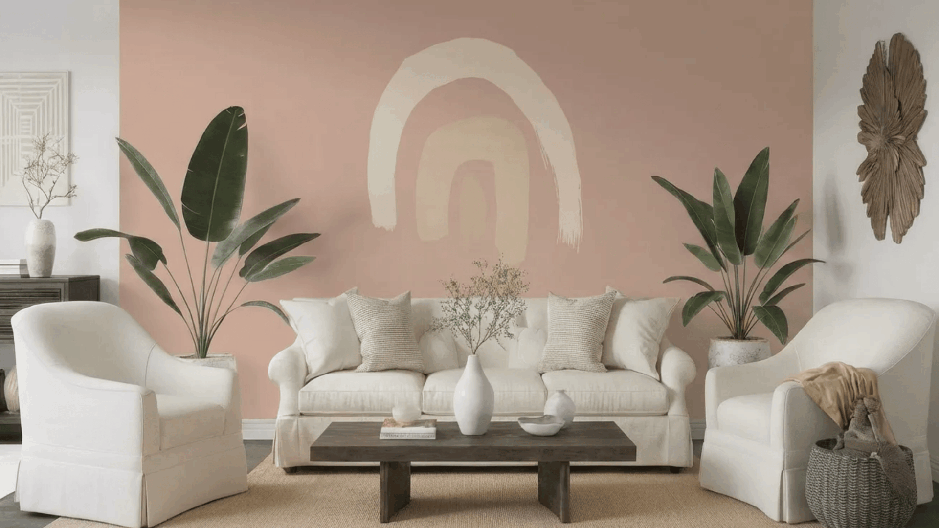 accent wall colored with sashay sand