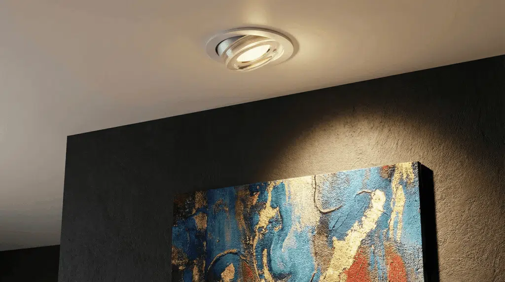 adjustable or gimble recessed light in living room