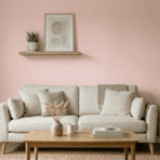 beautiful modern room with smooth matte painted walls clean interior and soft natural lighting