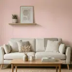 beautiful modern room with smooth matte painted walls clean interior and soft natural lighting