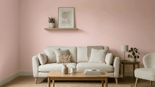 beautiful modern room with smooth matte painted walls clean interior and soft natural lighting