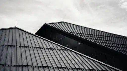 black and white glass building
