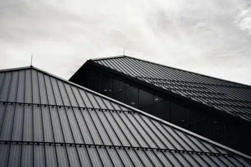 black and white glass building