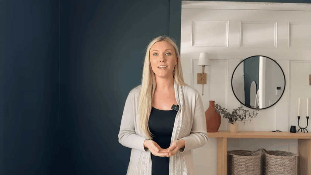 checking painted wall for smooth finish and touch ups