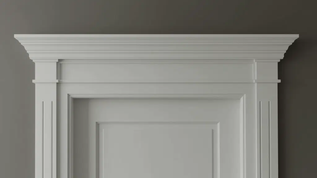 clean flat stock door casing with straight edges and simple rectangular trim in a modern interior