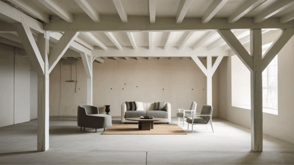 clean painted beams