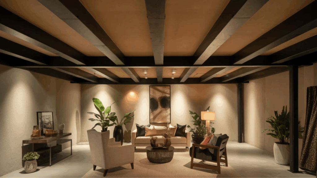 contemporary exposed ceiling