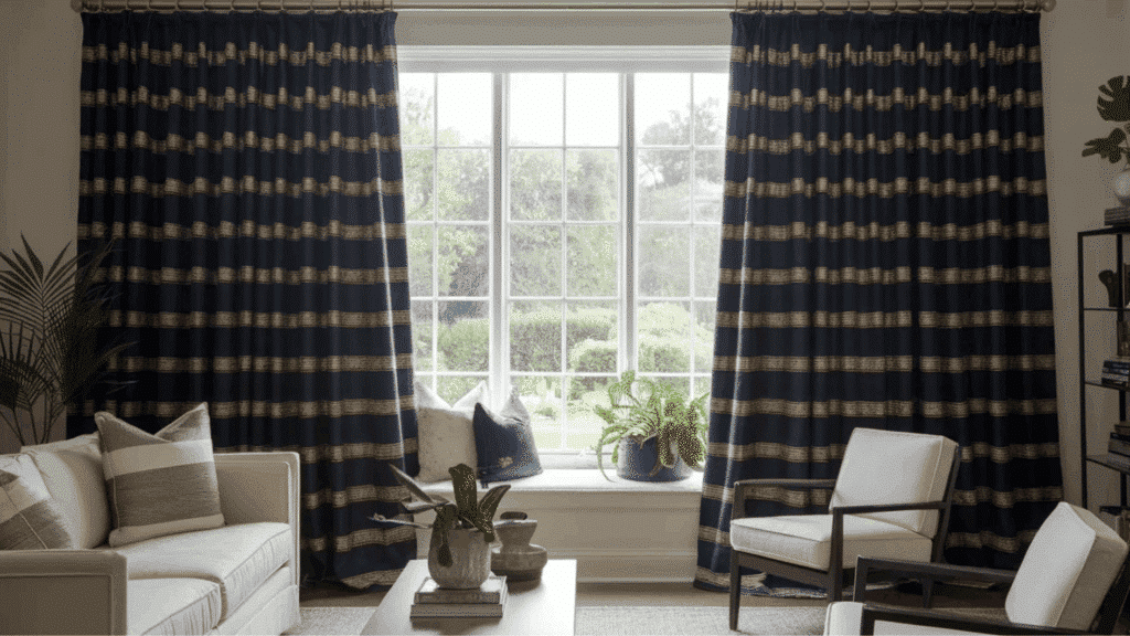 custom curtains on the wall