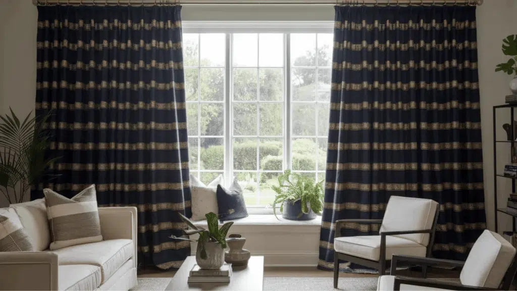 custom curtains on the wall