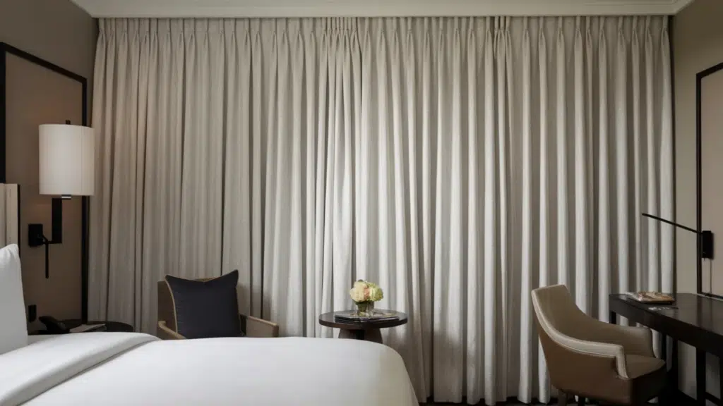 dark cushion, small round table with flowers, and a desk area