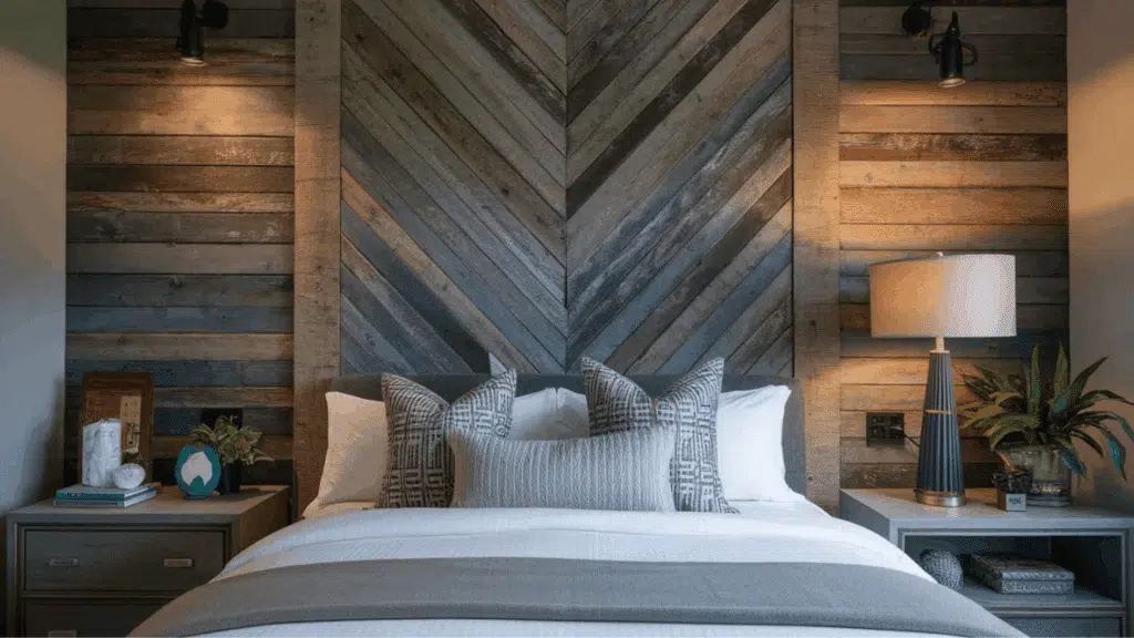 feature wall in a bedroom