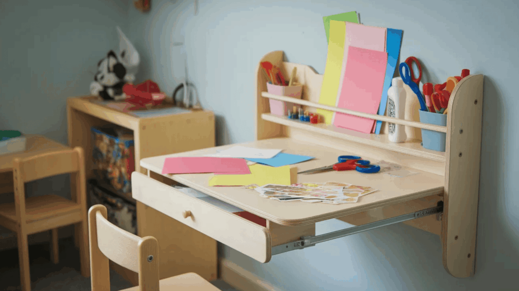 fold down desk for art and crafts