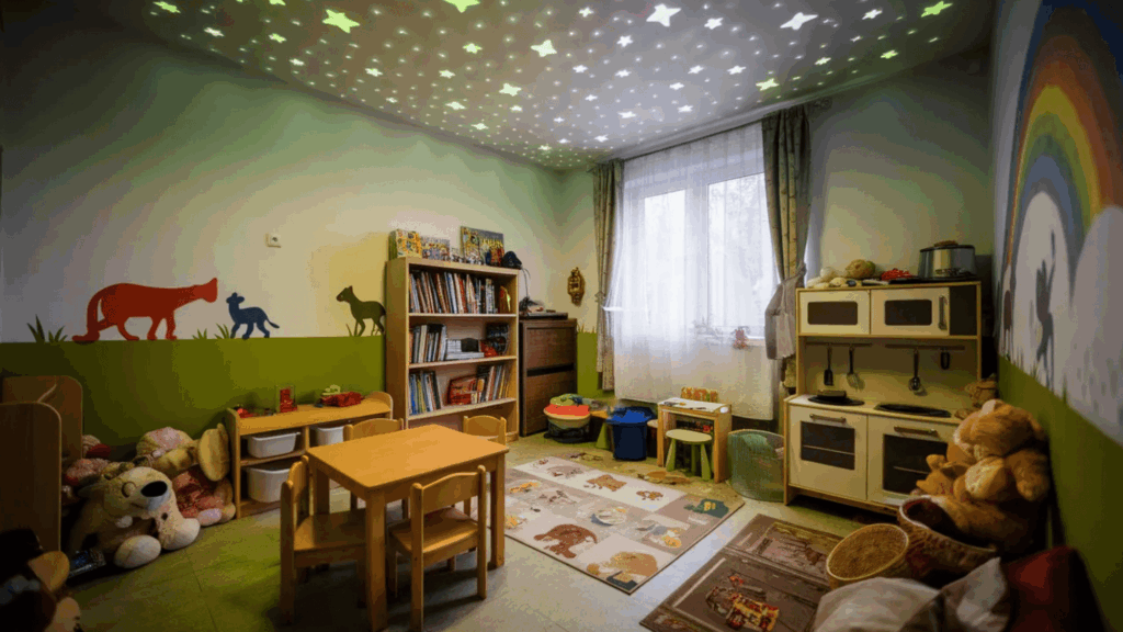 glow in the dark stars on the ceiling