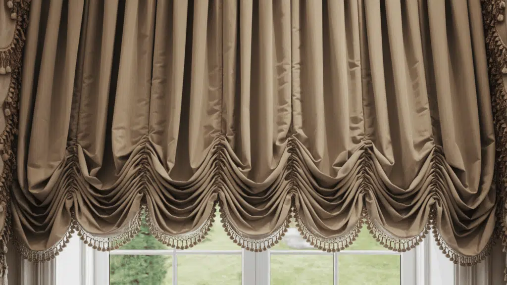 goblet pleat curtains with unique pleats adding a decorative touch in a formal sitting room.