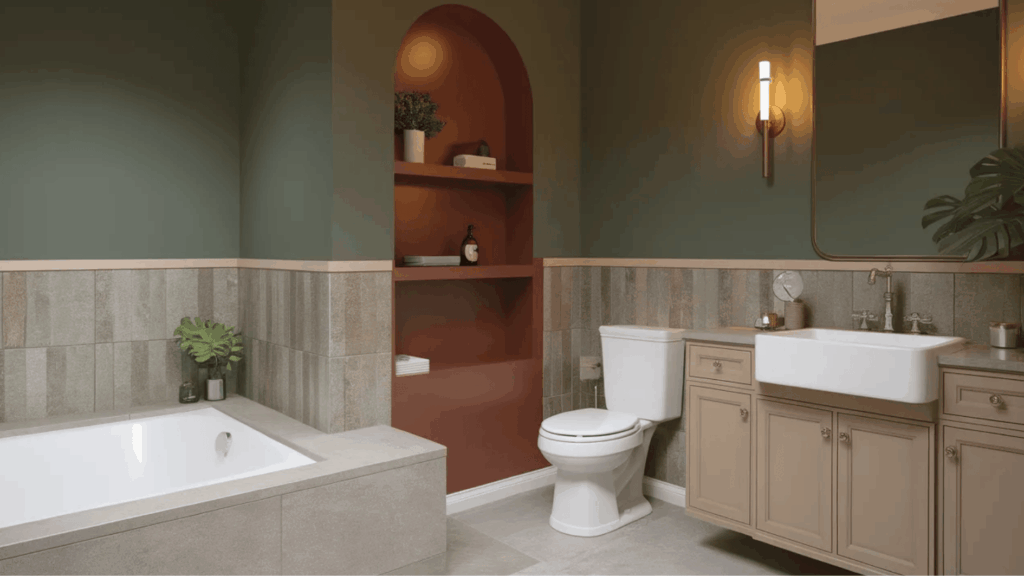 gracian ivory with shade grown in bathroom