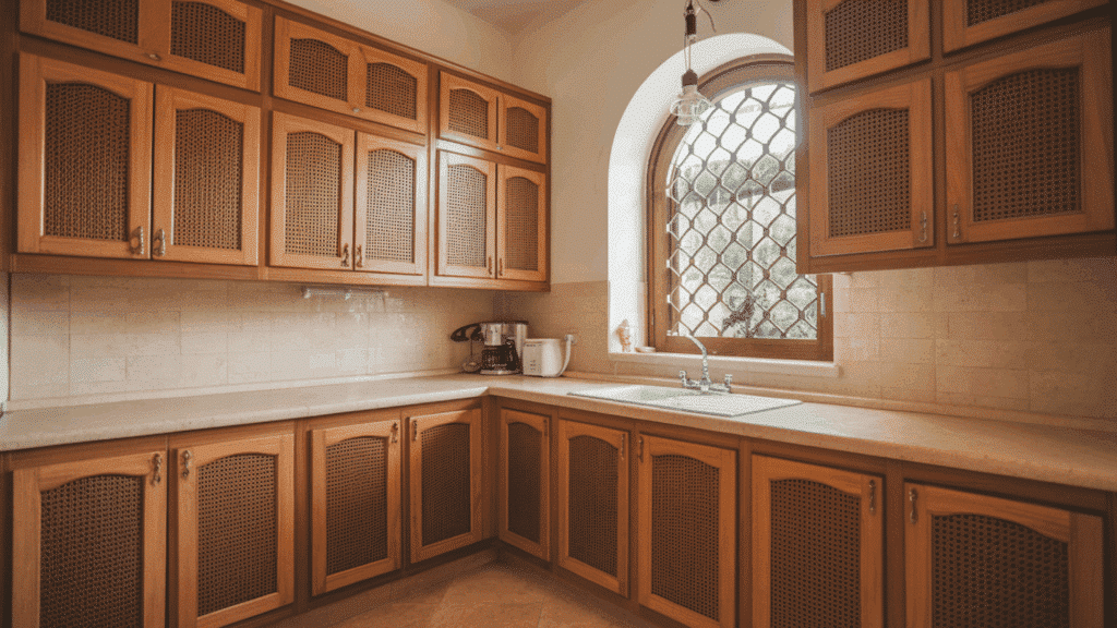 igh-end cabinet door sitting flush inside the frame for a polished, furniture-like look.