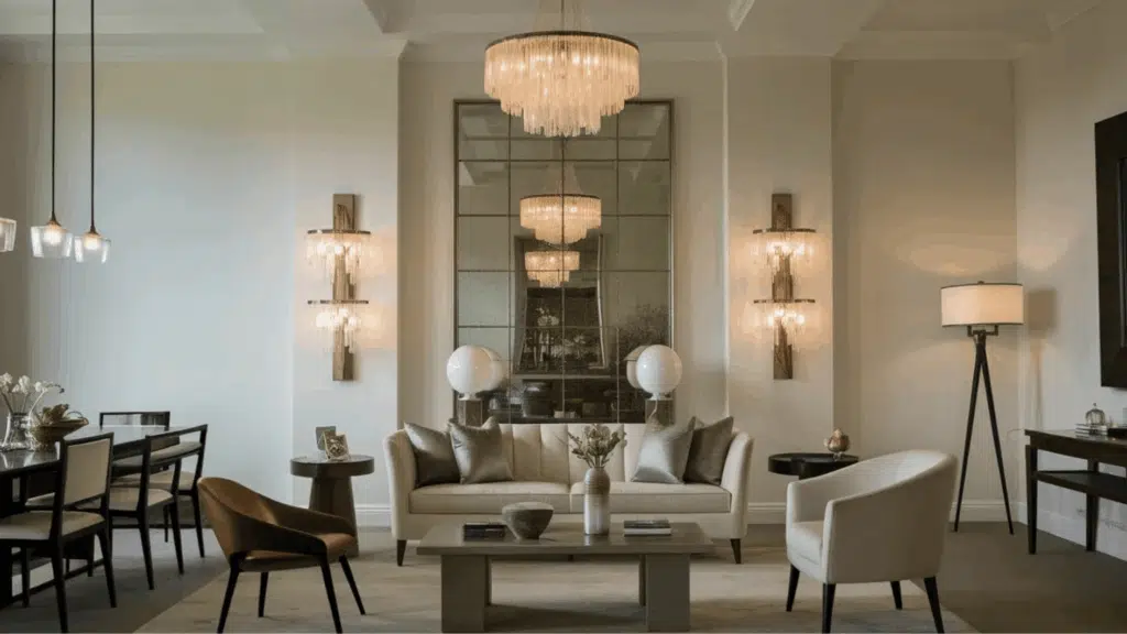 lighting fixtures in living space