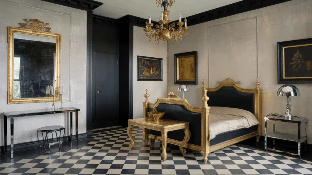 metal finishing on furniture and accent art pieces