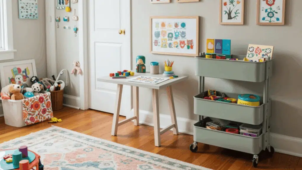 rolling cart for art supplies