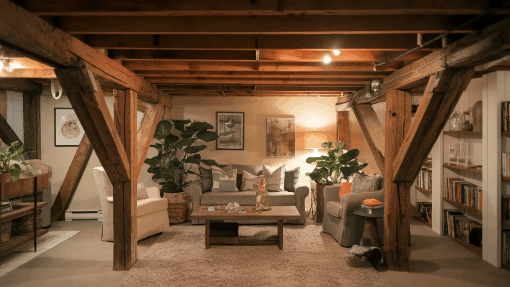 rustic exposed wood