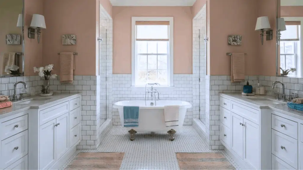 sashay sand on bathroom walls