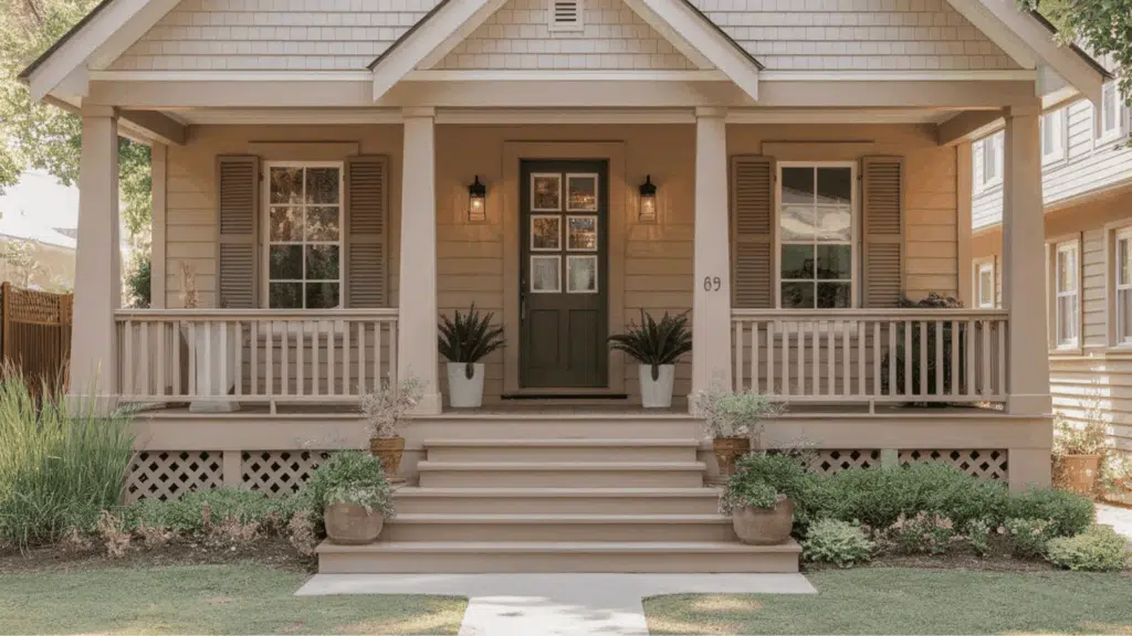 sashay sand on the exterior walls of a house