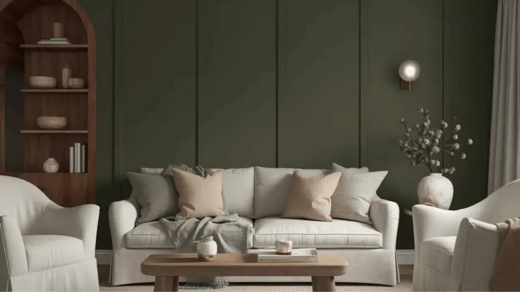 shade grown on walls of living room