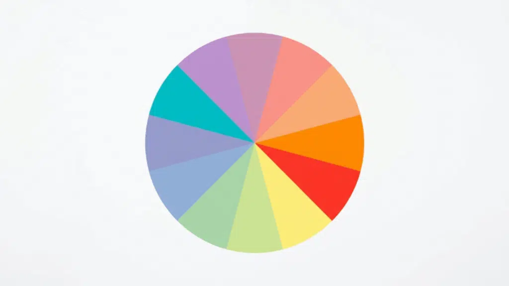 simple color wheel showing a full range of hues arranged in a circular layout on a clean background (1)