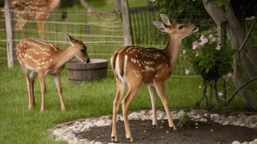 two deer in the garden