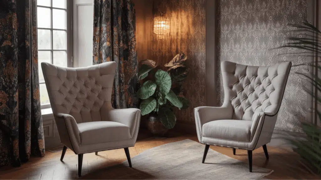 updated classic chairs in a victorian style sitting