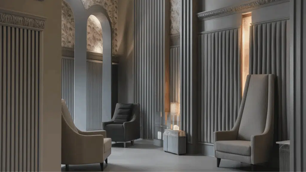 vertical lines used in victorian theme room