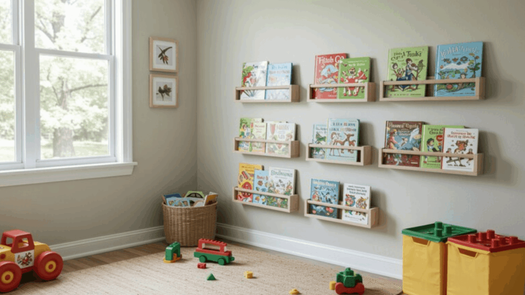 wall mounted book ledge