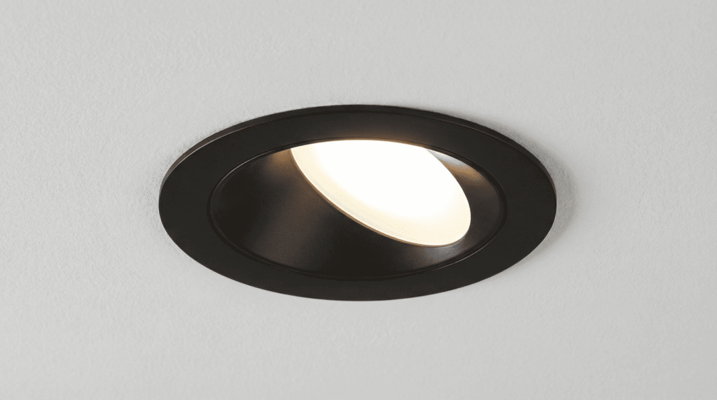 wall wash recessed light highlighting the texture of wall